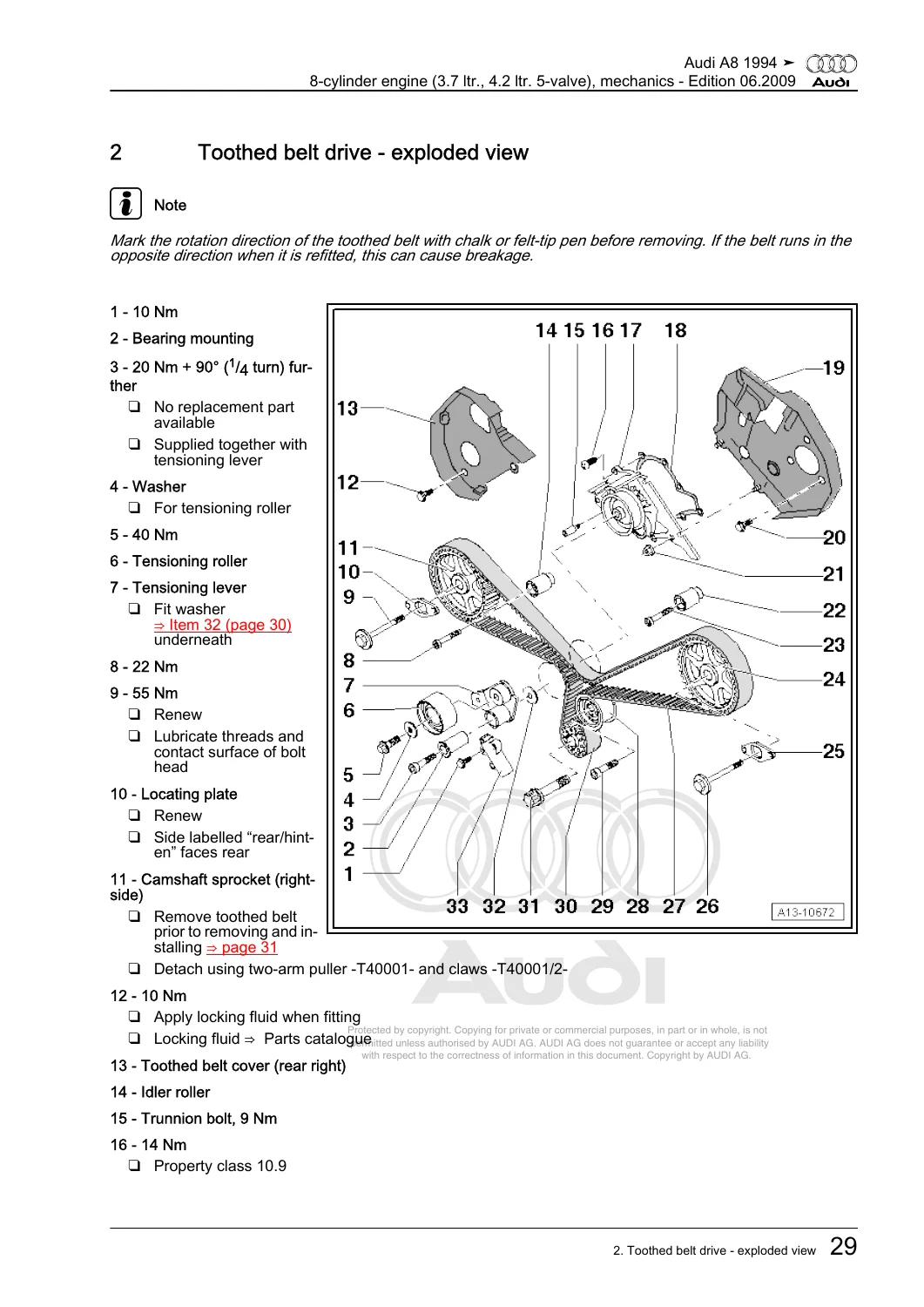 Audi A8 1994 Onward 3.7 ltr. 4.2 ltr. 5-Valve 8-Cylinder Engine Workshop Manual - Image 2