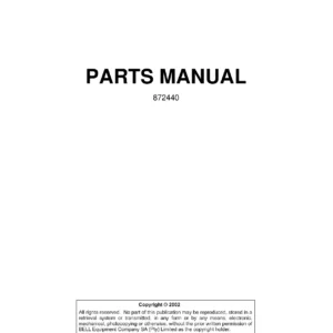 BELL 2406D 4X4 MKI Artic Hauler Parts Manual 872440 - PDF Download