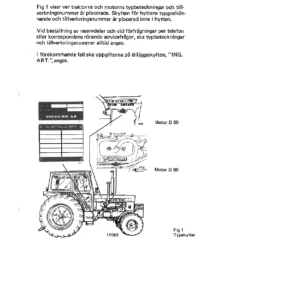 BM Volvo Traktor 800 810 814 Verkstadshandbok 1979 - D50/TD50A och D60/TD60A Motorer