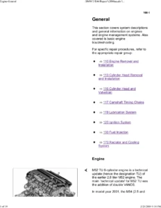 BMW 3 Series E46 Service and Repair Manual 1999-2001 with On-Board Diagnostics - PDF