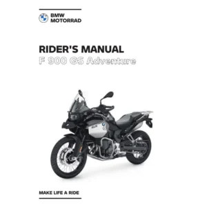 BMW F 900 GS Adventure Rider's Manual - Complete PDF Owner's Guide