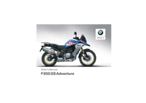 BMW F850 GS Adventure Rider's Manual - Third Edition August 2019