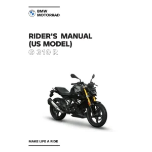 BMW G 310 R Motorcycle Rider's Manual - US Model - PDF Download