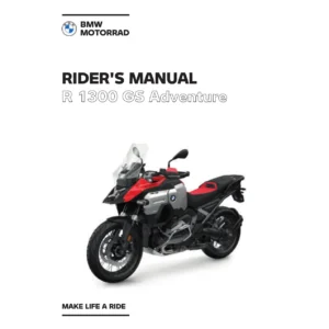 BMW R 1300 GS Adventure Riders Manual 2024 PDF Download