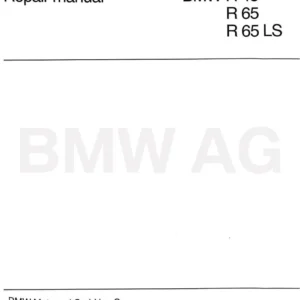 BMW R45, R65, R65 LS Motorcycle Factory Repair Manual