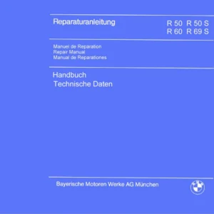 BMW R50 R50S R60 R69S Repair Manual - Multilingual Workshop Guide PDF