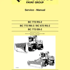 BOMAG BC 772 RB-2 Earth Compactor Service Manual - BC 772 RS-2, BC 672 RS-2 & BC 772 EB-2 PDF