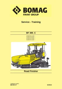BOMAG BF 300 C Road Finisher Service Training Manual - Complete Workshop PDF