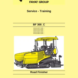 BOMAG BF 300 C Road Finisher Service Training Manual - Complete Workshop PDF