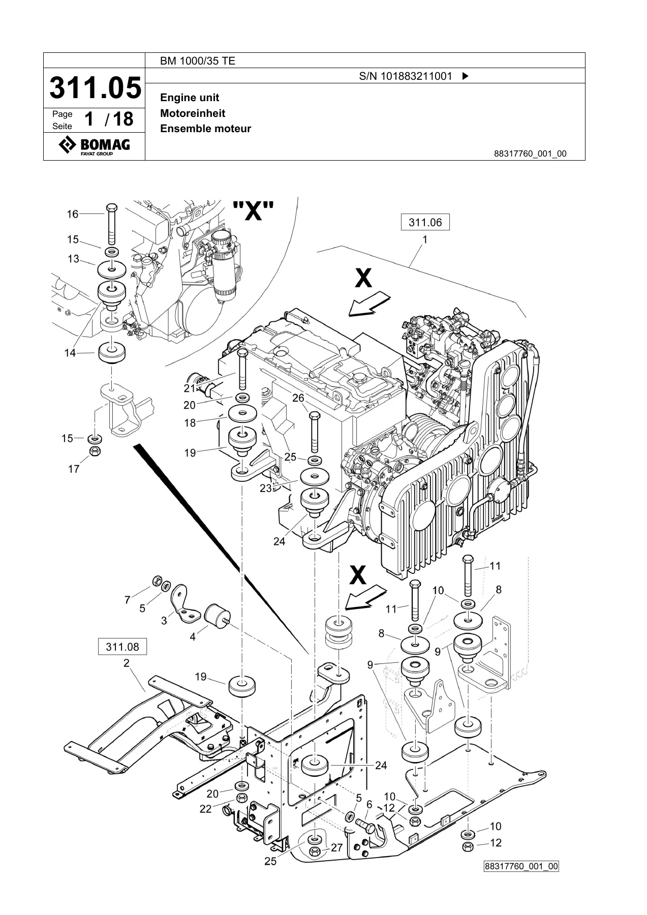BOMAG BM 1000/35 TE Cold Milling Planer Spare Parts Catalogue 00825875 PDF - Image 3