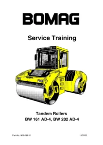 BOMAG BW 161 AD-4 & BW 202 AD-4 Tandem Roller Service Training Manual 00809981 - 2003