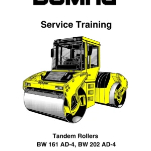 BOMAG BW 161 AD-4 & BW 202 AD-4 Tandem Roller Service Training Manual 00809981 - 2003