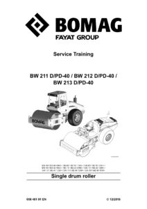 BOMAG BW 211 BW 212 BW 213 D/PD-40 Service Training Manual 008 401 91