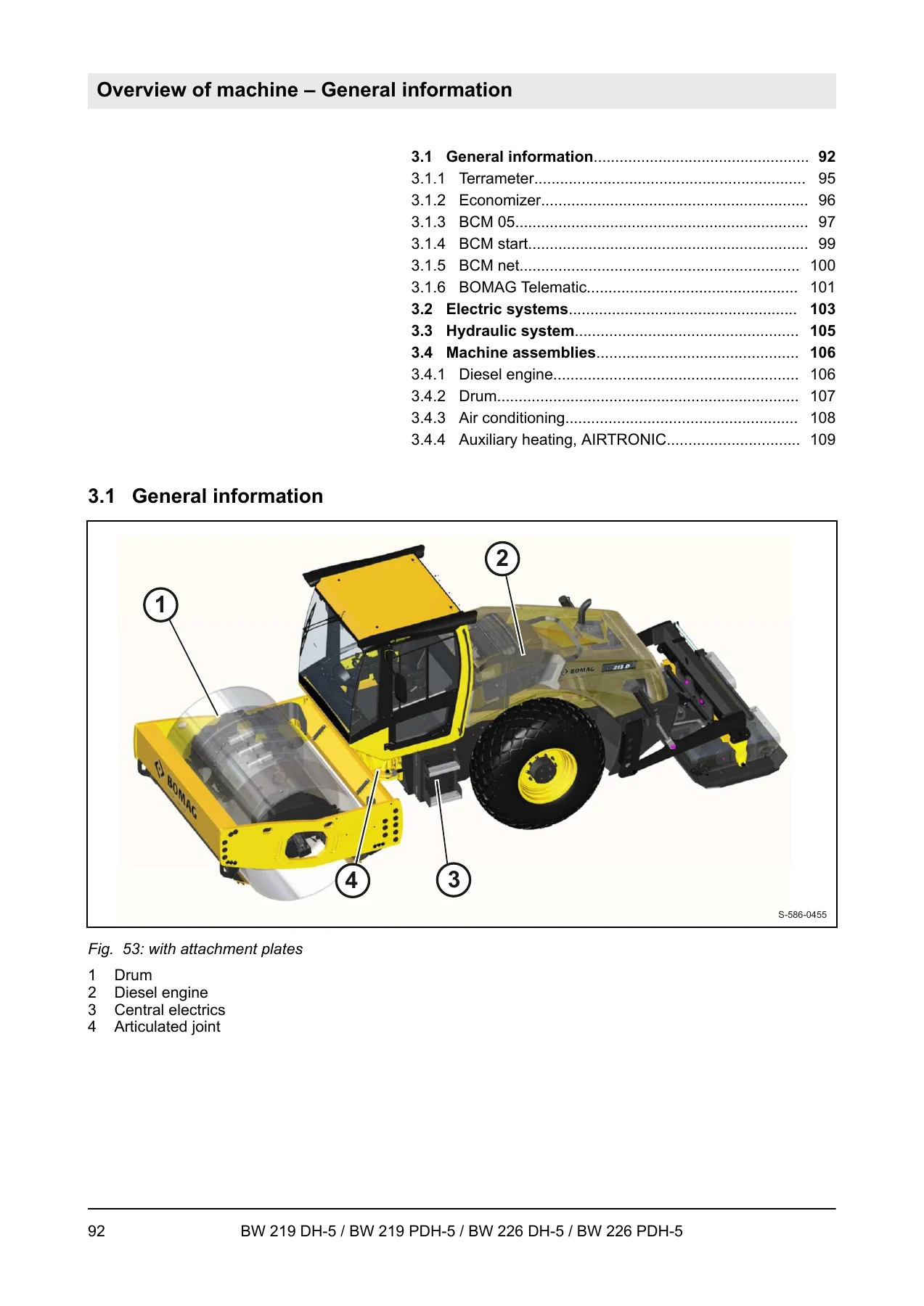 BOMAG BW 219 DH-5 BW 219 PDH-5 BW 226 DH-5 BW 226 PDH-5 Single Drum Roller Service Manual 2018 - Image 2