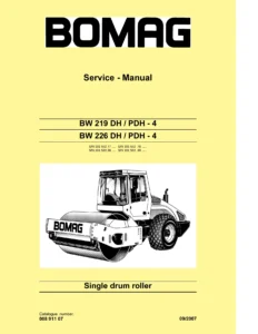 BOMAG BW 219 DH/PDH-4 & BW 226 DH/PDH-4 Single Drum Roller Service Manual