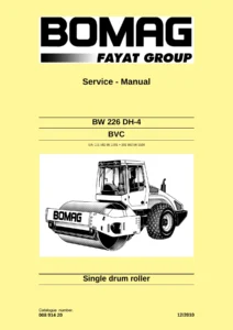 BOMAG BW 226 DH-4 BVC Single Drum Roller Service Manual - PDF Download