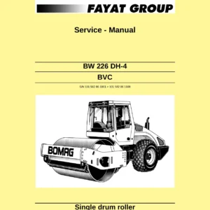BOMAG BW 226 DH-4 BVC Single Drum Roller Service Manual - PDF Download