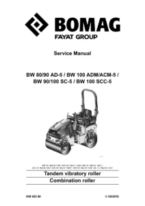 BOMAG BW 80 AD-5 BW 90 AD-5 BW 100 ADM ACM-5 BW 90/100 SC-5 SCC-5 Service Manual 00892560 2018