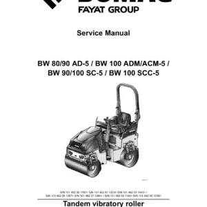 BOMAG BW 80 AD-5 BW 90 AD-5 BW 100 ADM ACM-5 BW 90/100 SC-5 SCC-5 Service Manual 00892560 2018