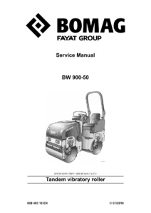 BOMAG BW 900-50 Tandem Vibratory Roller Service Manual 2019 - PDF Download