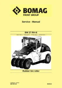 BOMAG BW27 RH-4i Rubber Tire Roller Service Manual 00892289 - PDF Download