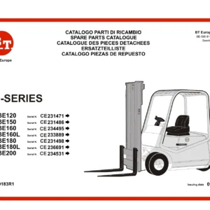 BT E-Series Forklift Spare Parts Catalogue 0350183R1 - 12 15 16 16L 18 18L 20 Models PDF