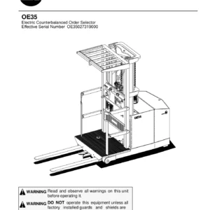 BT Prime-Mover OE35 Order Selector Service Manual - 24V and 36V Order Picker Repair Guide