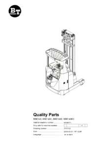 BT RRE140 RRE140C RRE140E RRE140EC Reach Truck Parts Catalogue 2009 PDF