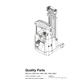 BT RRE140 RRE140C RRE140E RRE140EC Reach Truck Parts Catalogue 2009 PDF