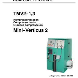 Bauer Mini-Verticus 2 TMV2-1/3 Spare Parts Catalogue - IK100 II IK120 II Compressor PDF