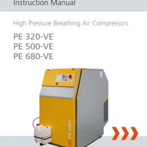 Bauer VERTICUS 5 PE 320-VE / PE 500-VE / PE 680-VE Breathing Air Compressor Instruction Manual