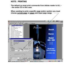Beechcraft Baron 55 Series Illustrated Parts Catalog Volume 1 (55, A55, B55, C55, D55, E55) - P/N 96-590010-13B3