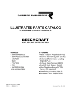 Beechcraft King Air & Super King Air Raisbeck Systems Illustrated Parts Catalog 85-119 Revision H