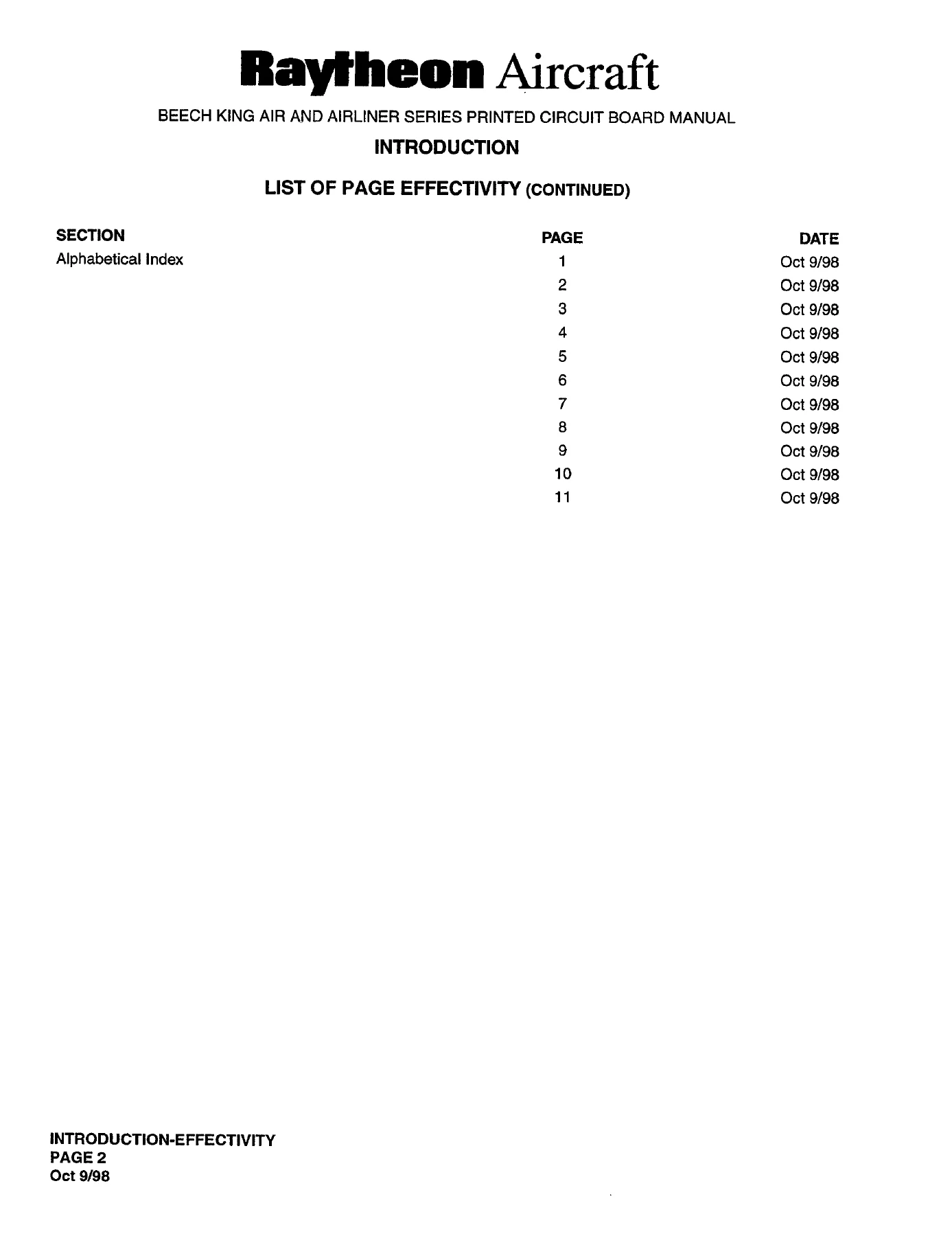 Beechcraft King Air and Airliner Series Printed Circuit Board Manual P/N 98-39117F - Image 2