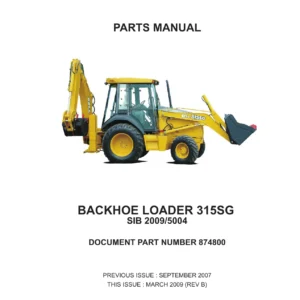 Bell 315SG Backhoe Loader Parts Manual 2009 - Illustrated PDF Catalogue 874800
