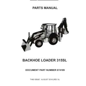 Bell 315SL Backhoe Loader Parts Manual 874189 Rev A Illustrated Parts Catalog Download