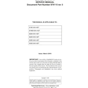 Bell B18D-B30D Small ADT Mk VI Service Manual Rev 3 PDF