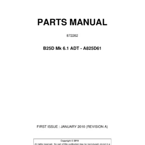 Bell B25D Mk 6.1 ADT Parts Manual 2010 - A825D61 Rev A PDF