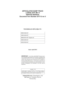 Bell B35D B40D B45D B50D ADT MK VI Service Repair Manual 2010 Rev 5 PDF