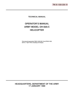 Bell OH-58A/C Scout Helicopter Operator's Manual TM 55-1520-228-10 PDF