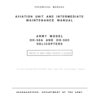 Bell OH-58A and OH-58C Helicopters Aviation Unit and Intermediate Maintenance Manual TM 55-1520-228-23-1