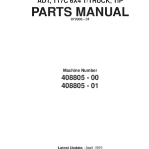 Bell T17C 6X4 Tip Deck Parts Manual 872006-01 PDF Download