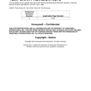 Bendix/King KX 155/KX 165 VHF NAV/COM Transceiver Maintenance Manual - PDF Download