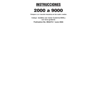 Benford Terex 2000 a 9000 Dúmpers Manual del Operador - Instrucciones PDF