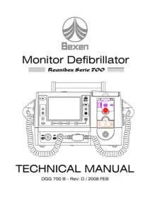 Bexen REANIBEX Serie 700 Monitor Defibrillator Technical Service Manual 2008