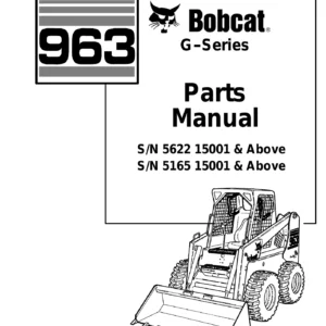Bobcat 963 G-Series Skid Steer Loader Parts Manual 2002 - PDF Download
