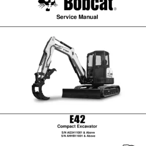Bobcat E42 Compact Excavator Service Manual 6989433 - PDF Download