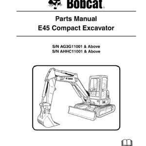 Bobcat E45 Compact Excavator Parts Manual - 6989438 - 2012 PDF