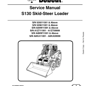 Bobcat S130 Skid-Steer Loader Service Manual 6904121 (2009)