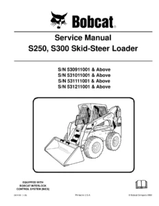 Bobcat S250 & S300 Skid-Steer Loader Service Manual 6904158 - 2008 PDF Repair Guide